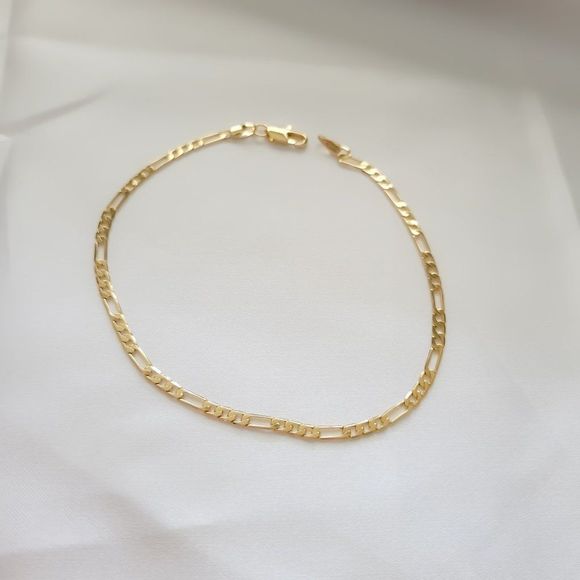 Gold Filled Figaro Chain Anklet Gold Chain Anklet Dainty Gold Anklet - Picture 9 of 9